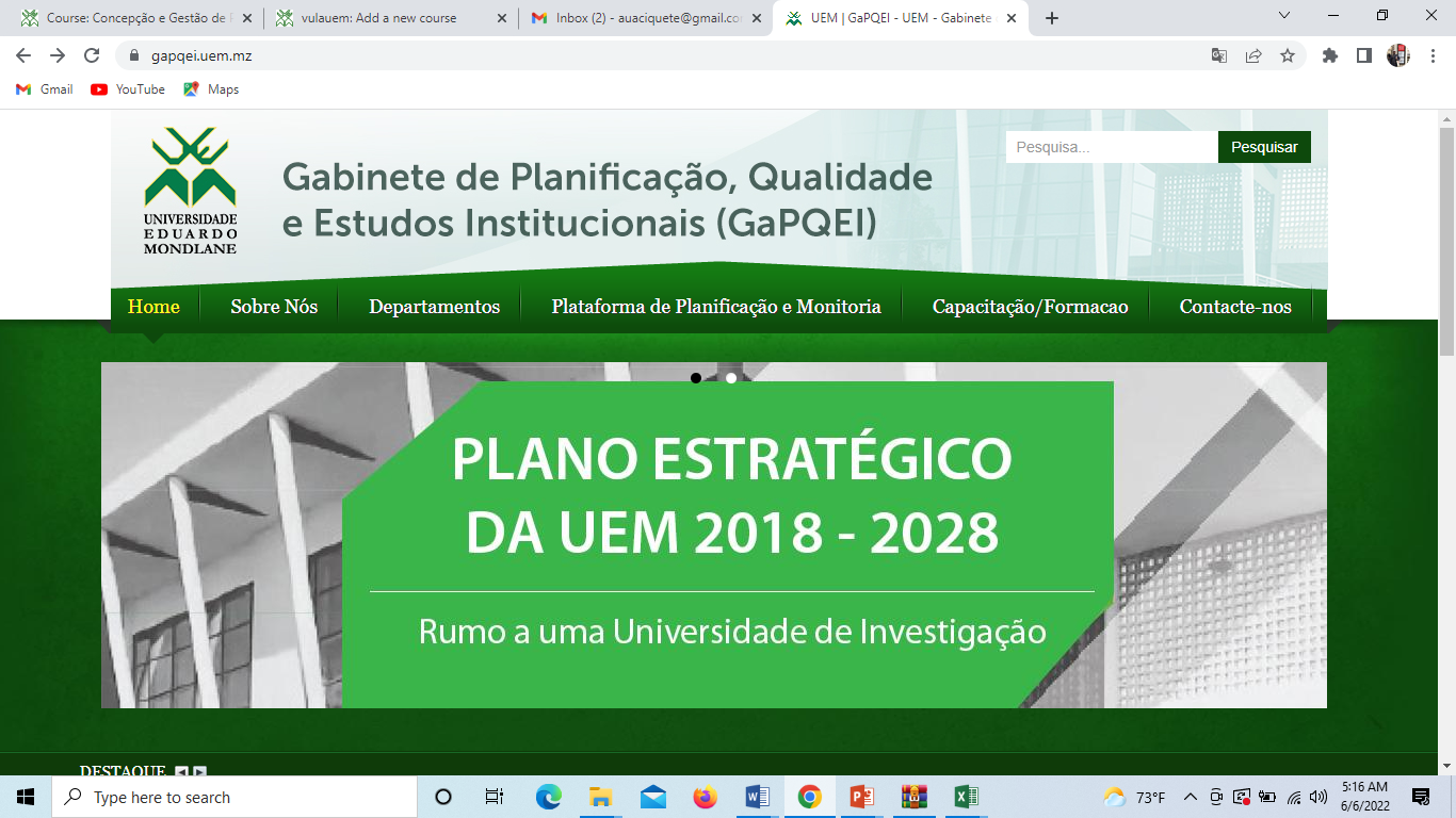 Curso de Planeamento Estratégico para Gestores na UEM